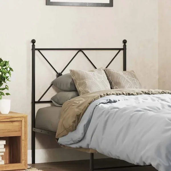 Tête de lit de remplacement métal noir 80 cm