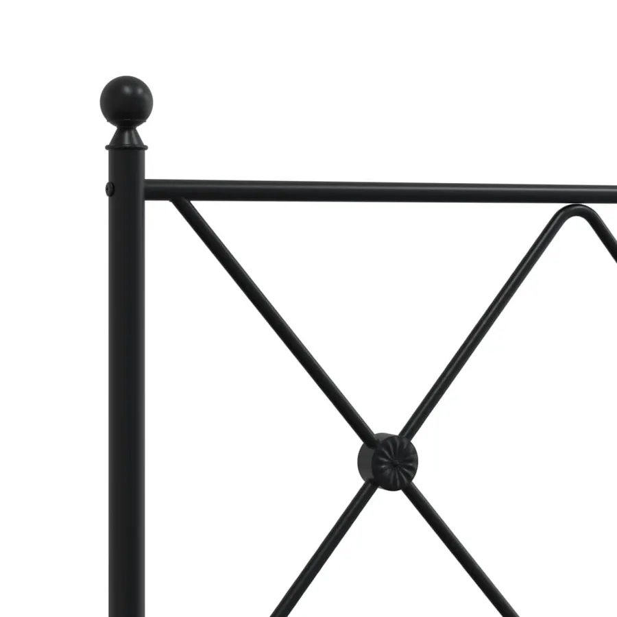 Cadre de lit métal sans matelas avec tête de lit noir 120x190cm - 7
