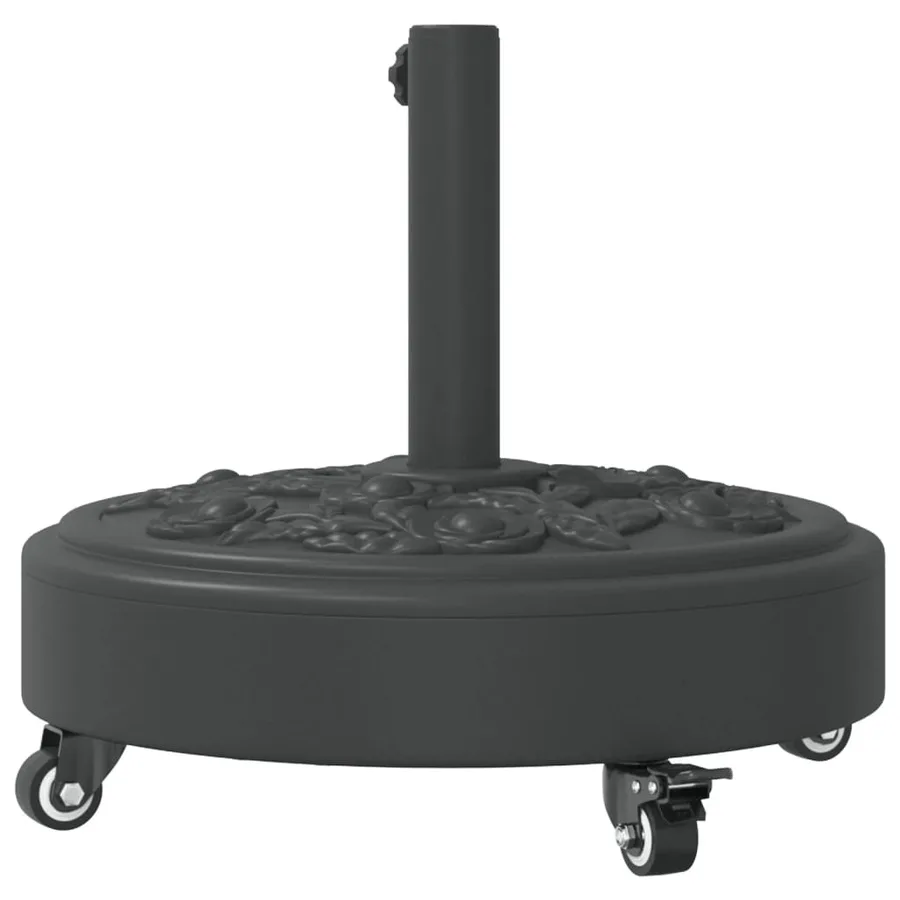 Base de parasol avec roues pour mâts Ø38 / 48 mm 27 kg rond - 6