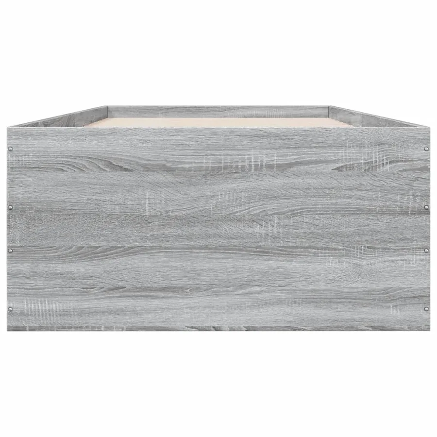 Cadre de lit sans matelas sonoma gris 90x190 cm - 4