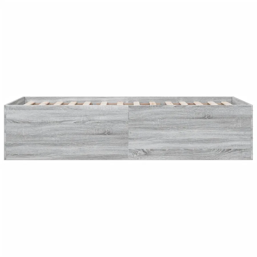 Cadre de lit sans matelas sonoma gris 90x190 cm - 5