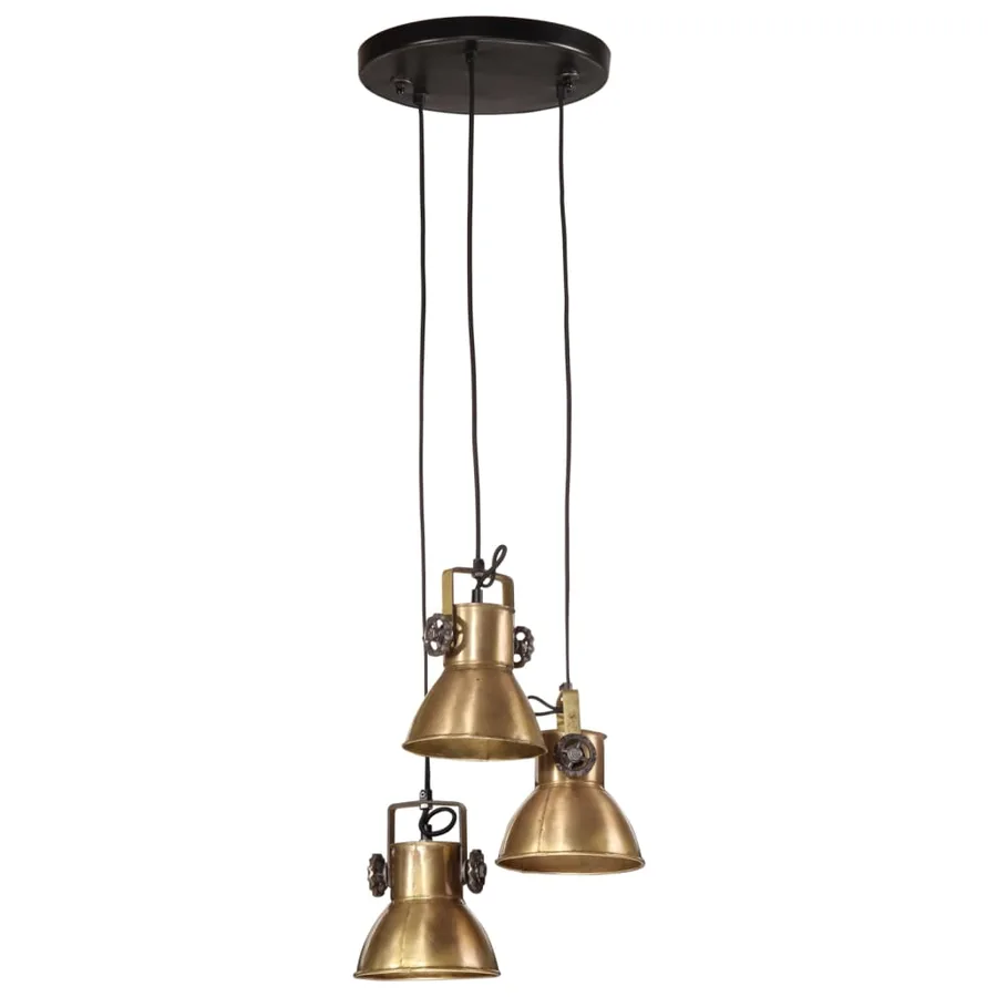 Lampe suspendue 25 W laiton antique 30x30x100 cm E27 - 2
