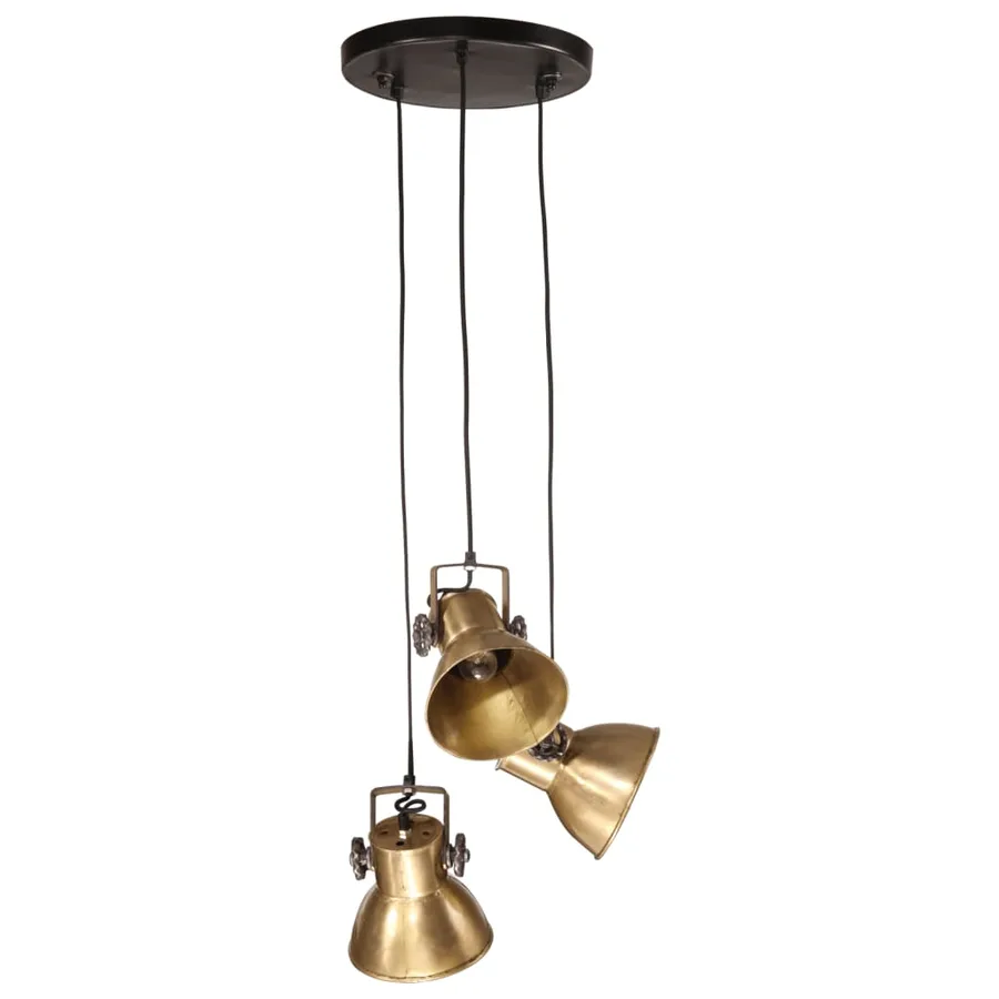 Lampe suspendue 25 W laiton antique 30x30x100 cm E27 - 3