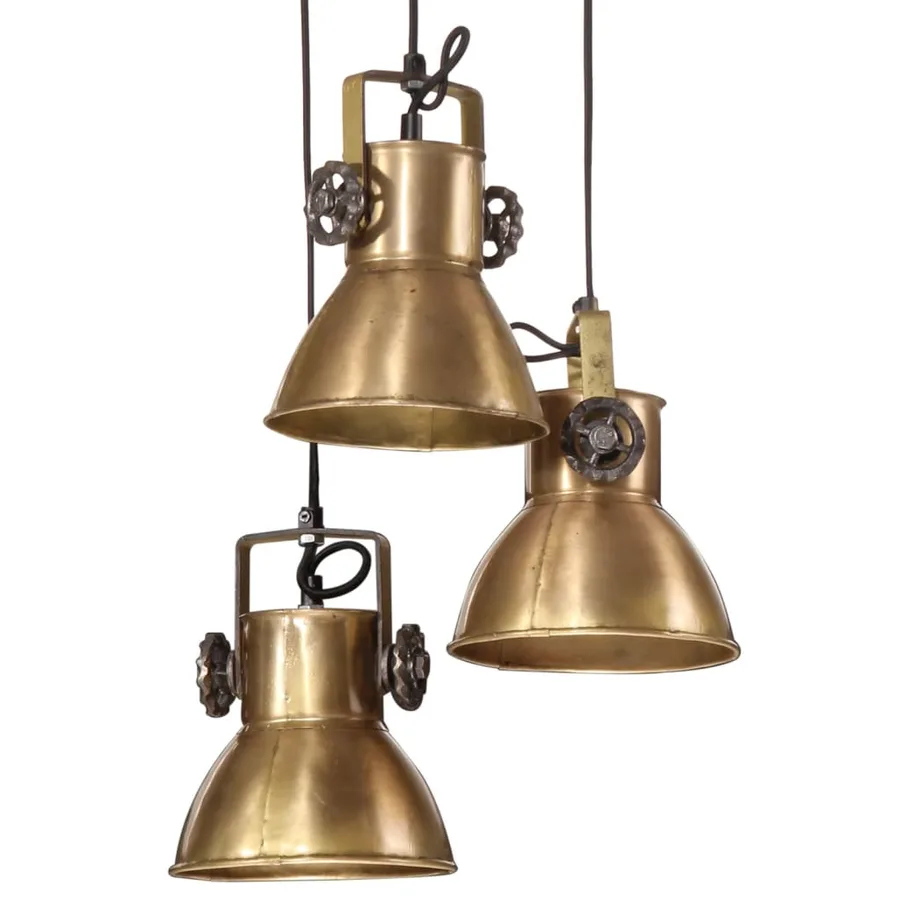 Lampe suspendue 25 W laiton antique 30x30x100 cm E27 - 7