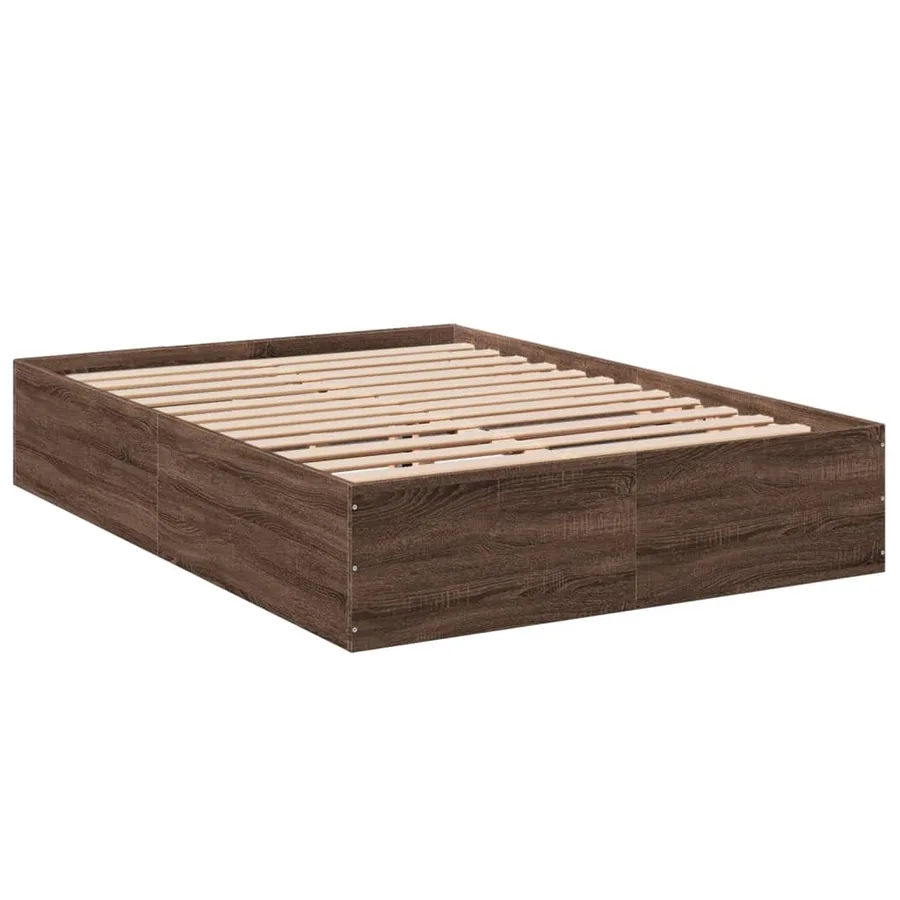 Cadre de lit sans matelas chêne marron 140x200 cm - 3