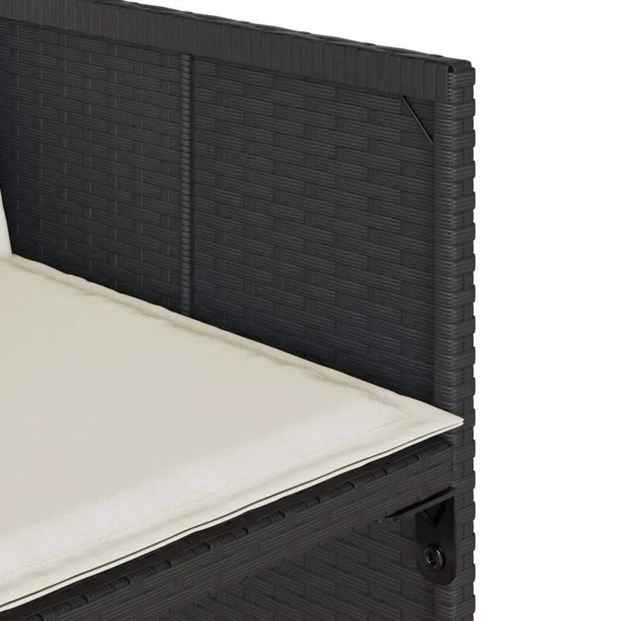Ensemble à manger de jardin 17 pcs coussins noir résine tressée - 8