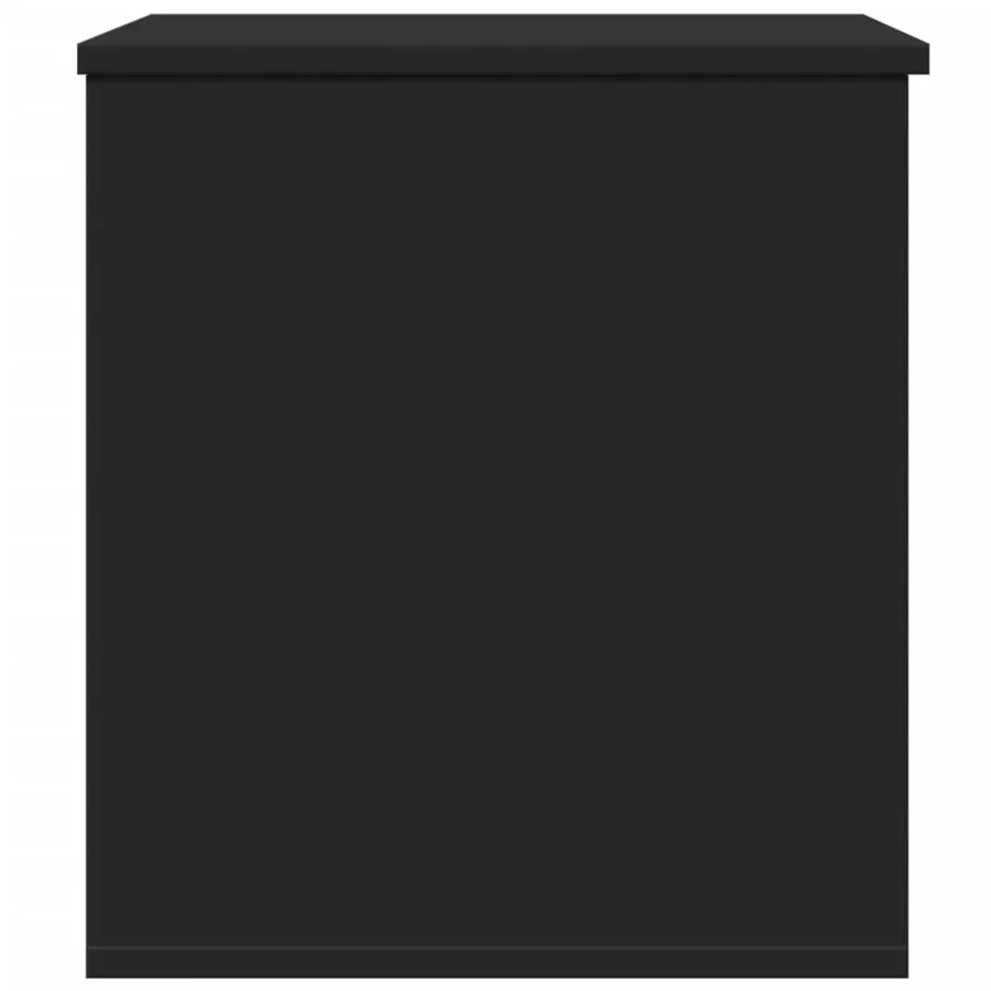 Boîte de rangement noir 60x42x46 cm bois d'ingénierie - 5