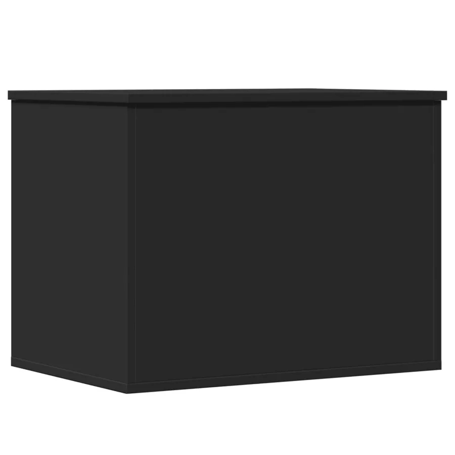Boîte de rangement noir 60x42x46 cm bois d'ingénierie - 6