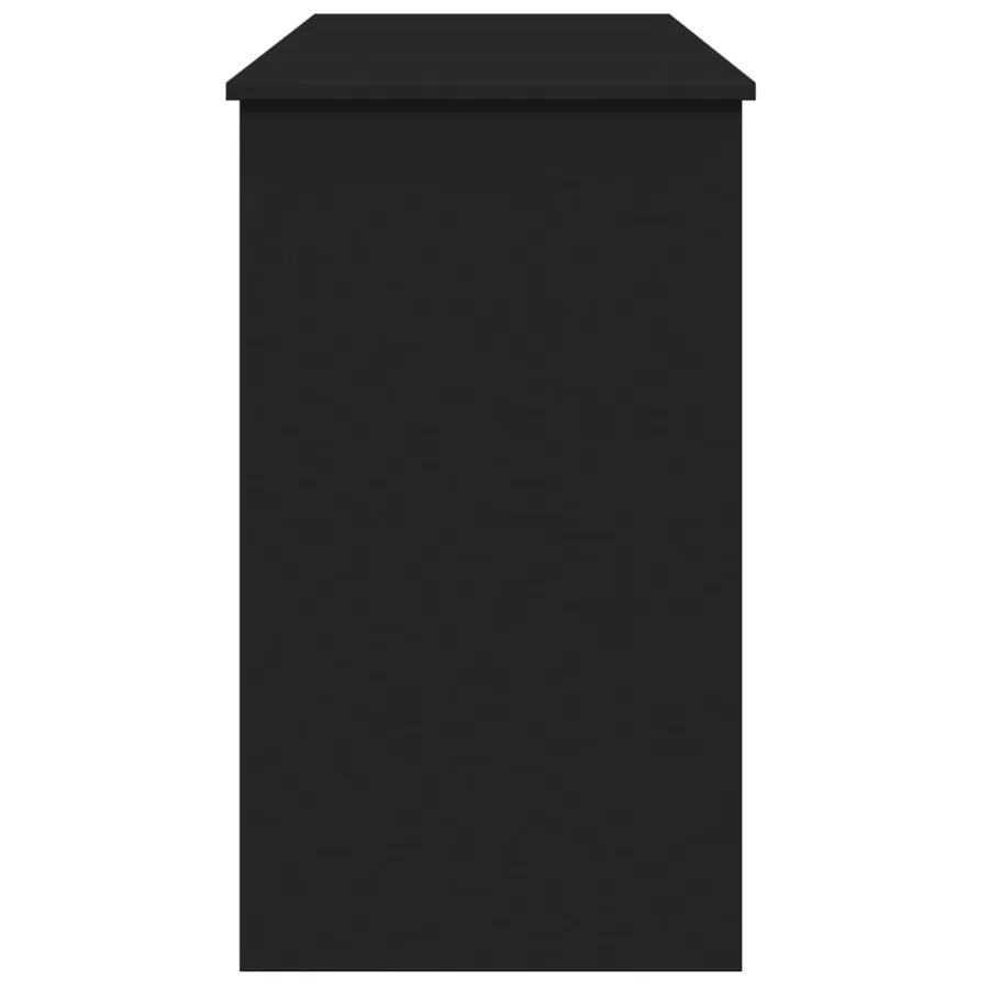 Coiffeuse avec miroir noir 100x45x76 cm - 6