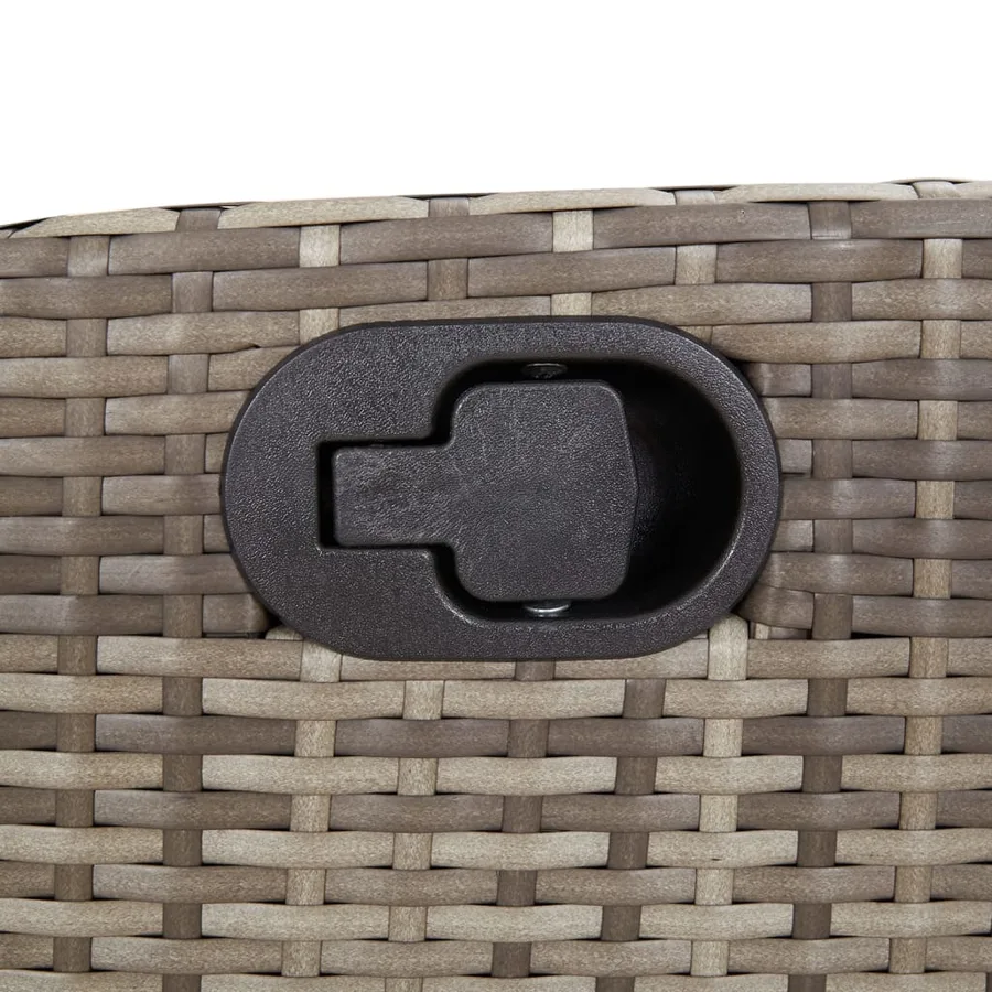 Ensemble à manger de jardin et coussins 7 pcs gris rotin - 5
