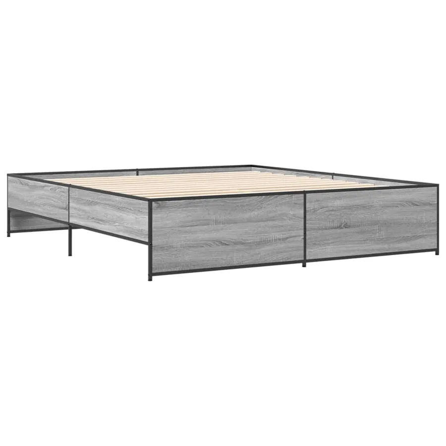Cadre de lit sans matelas sonoma gris 180x200 cm - 3