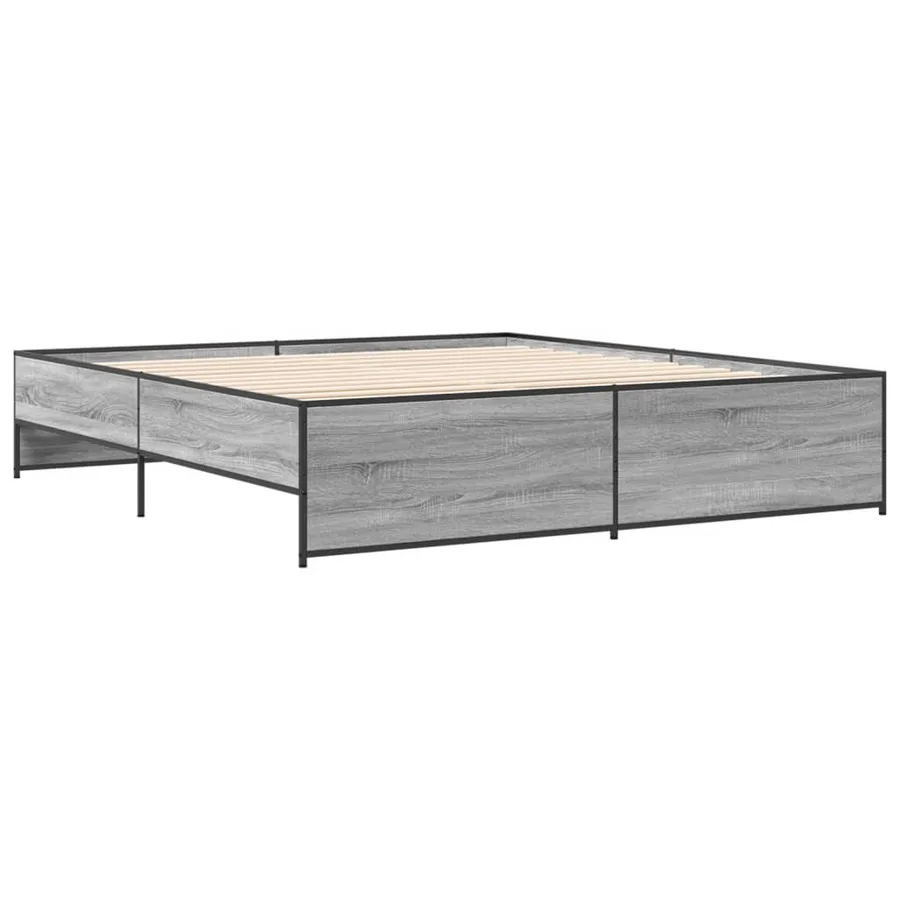 Cadre de lit sans matelas sonoma gris 180x200 cm - 6