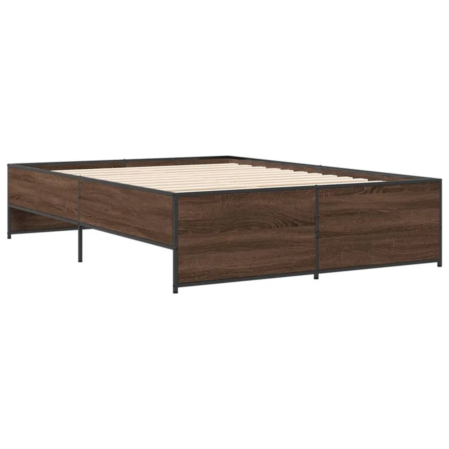 Cadre de lit sans matelas chêne marron 120x190 cm - 6