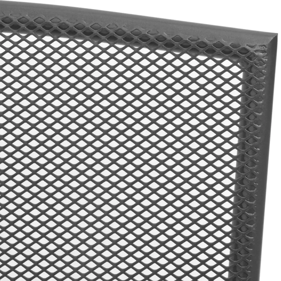 Chaises empilables de jardin lot de 2 Acier Gris - 5