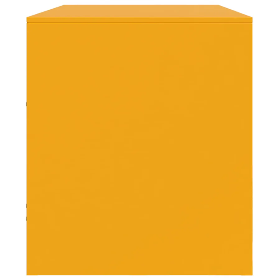 Meuble TV jaune moutarde 99x39x44 cm acier - 8