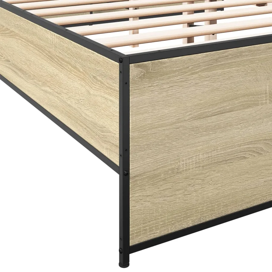 Cadre de lit sans matelas chêne sonoma 200x200 cm - 7