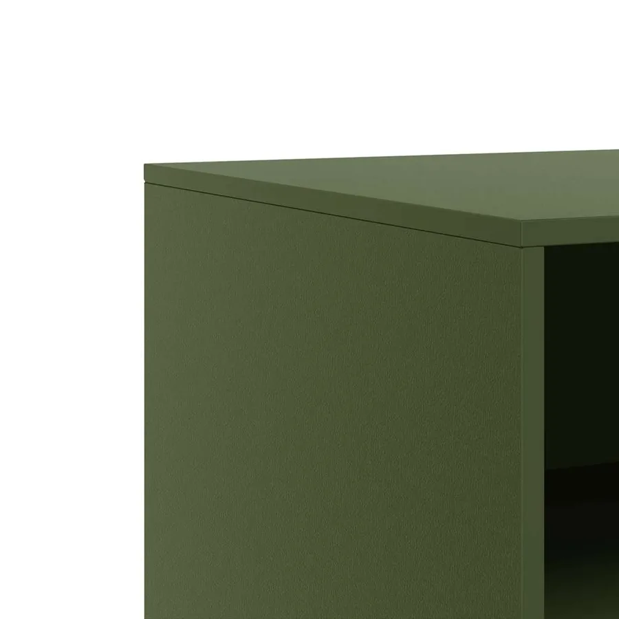 Meubles TV 2 pcs vert olive 67x39x44 cm acier - 10