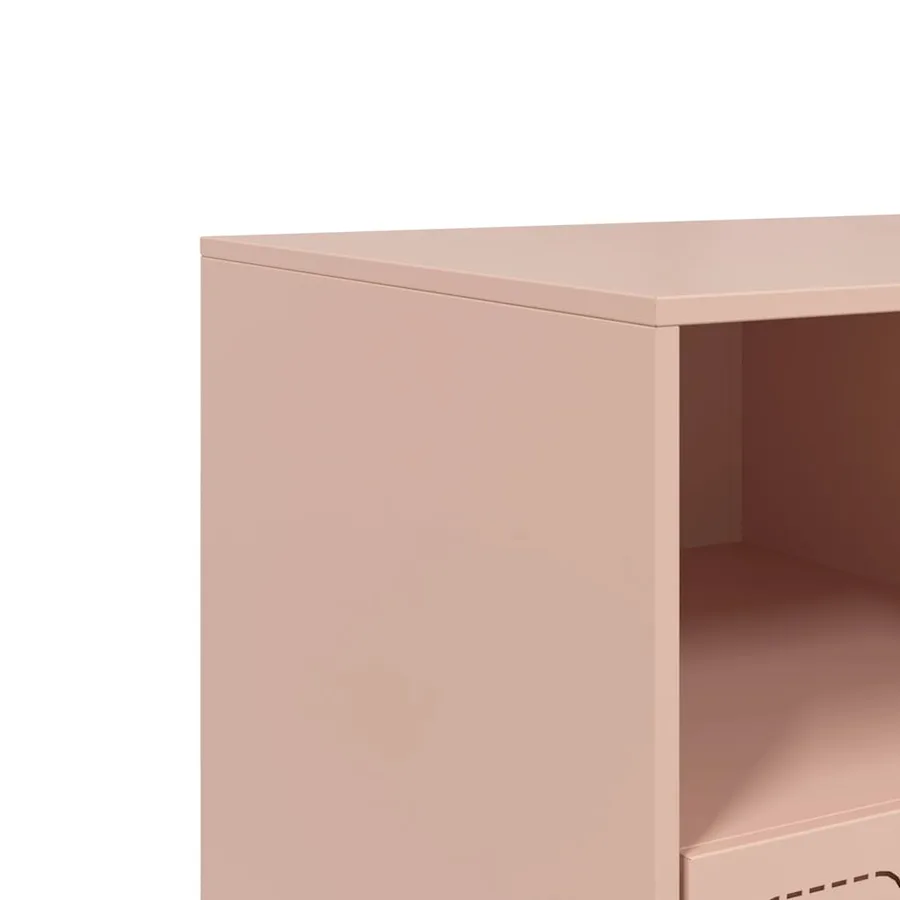Meuble TV rose 99x39x44 cm acier - 10