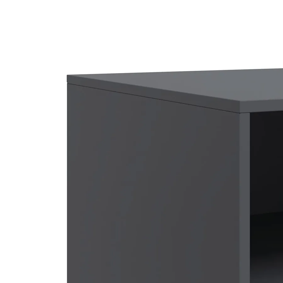 Meuble TV anthracite 67x39x44 cm acier - 10