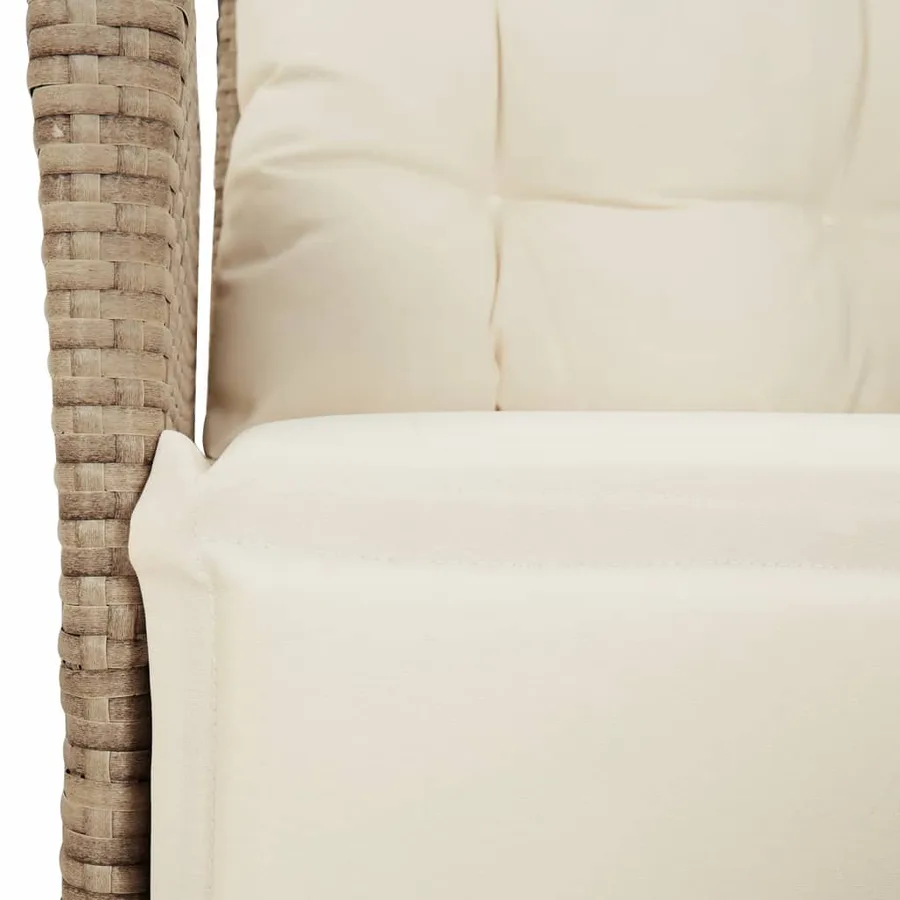 Chaises inclinables de jardin lot de 2 avec repose-pied rotin - 10