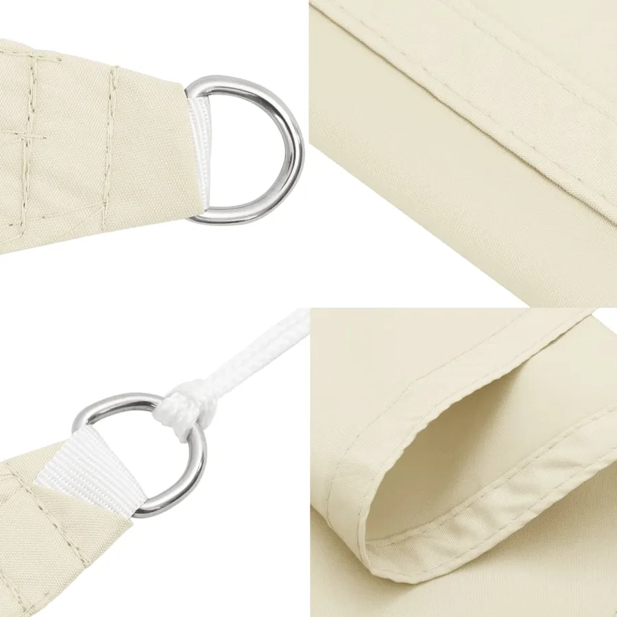 Voile de parasol tissu oxford rectangulaire 2,5x4 m crème - 7