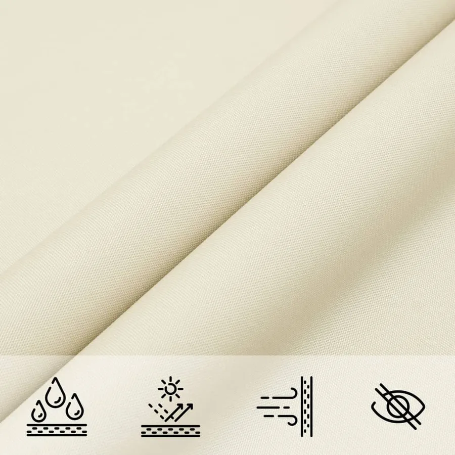 Voile de parasol tissu oxford rectangulaire 2,5x4 m crème - 8