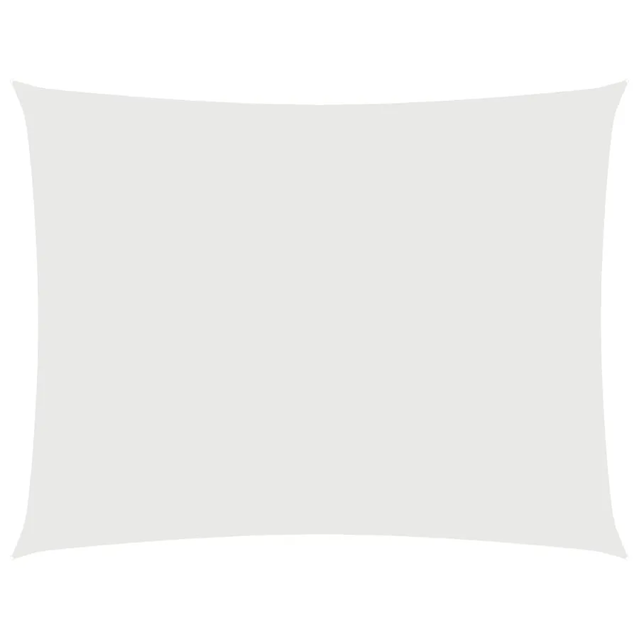 Voile de parasol tissu oxford rectangulaire 4x6 m blanc - 2