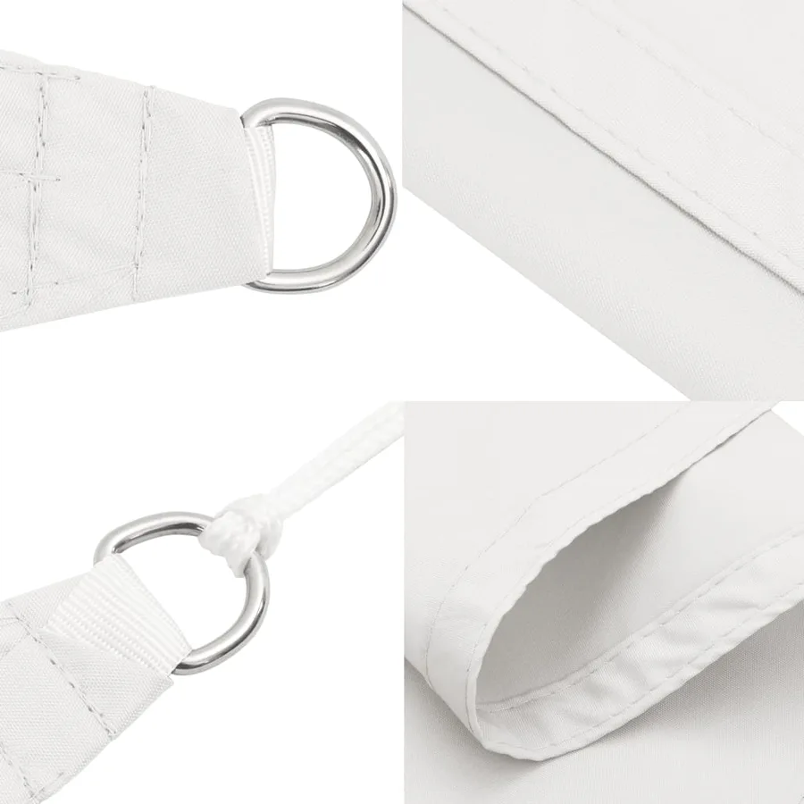 Voile de parasol tissu oxford rectangulaire 4x6 m blanc - 7