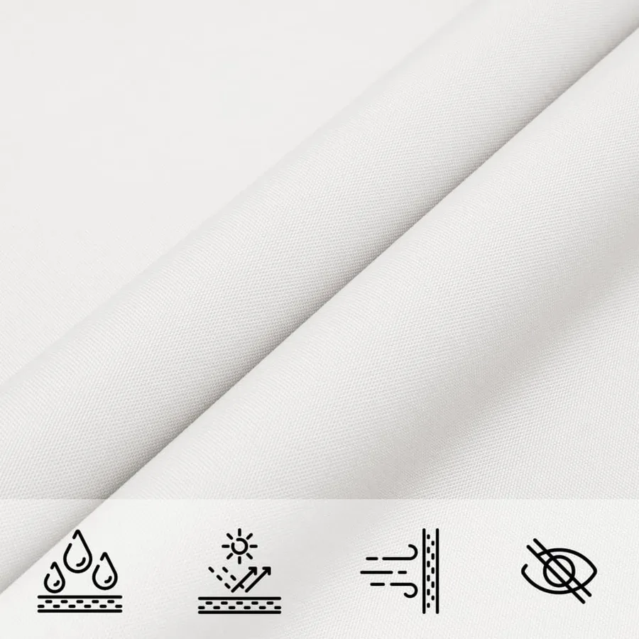 Voile de parasol tissu oxford rectangulaire 4x6 m blanc - 8