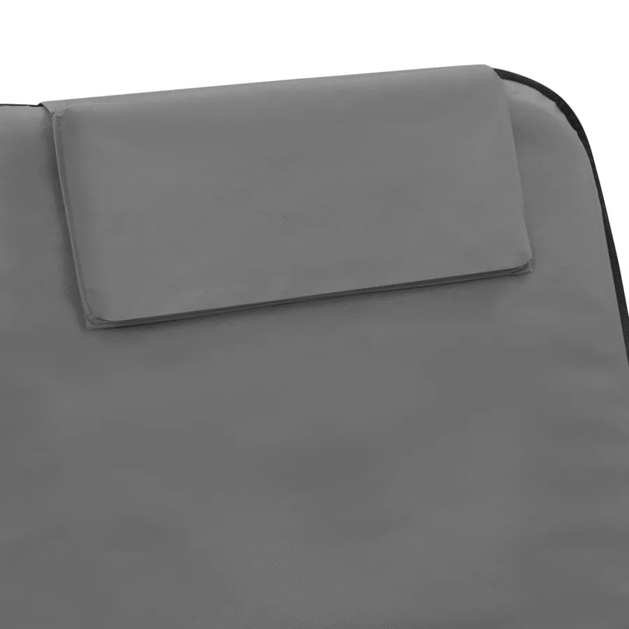 Tapis de plage pliables 2 pcs Acier et tissu Gris - 10