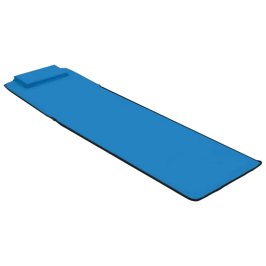 Tapis de plage pliables 2 pcs Acier et tissu Gris - 30