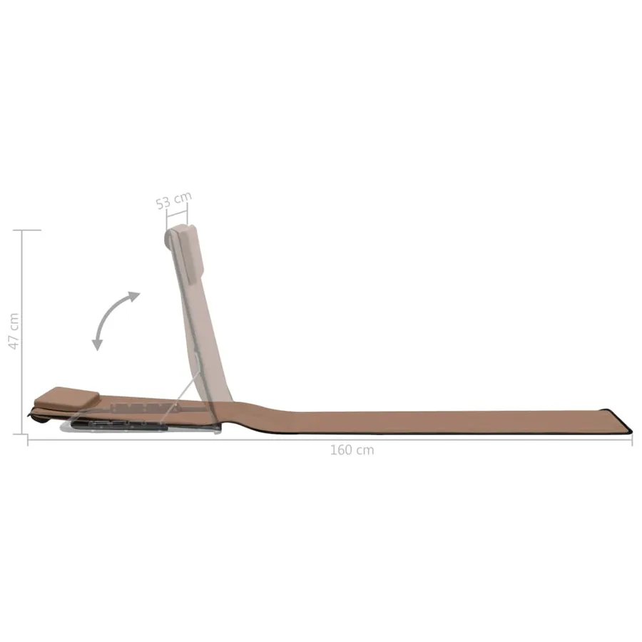 Tapis de plage pliables 2 pcs Acier et tissu Gris - 47