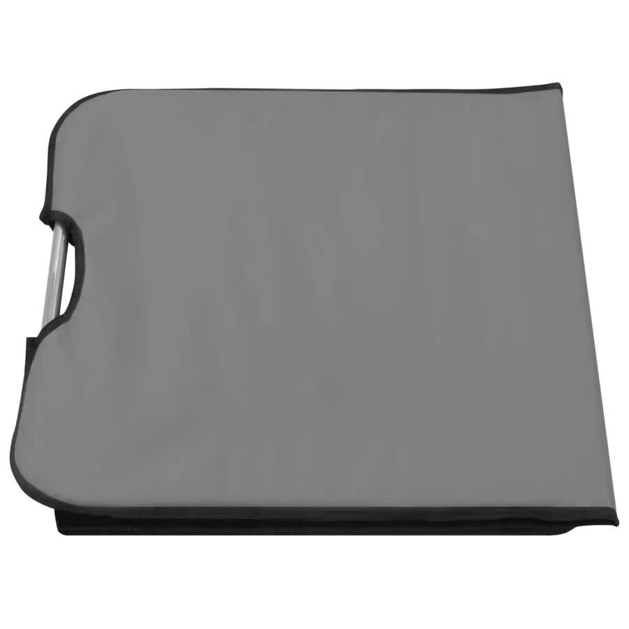 Tapis de plage pliables 2 pcs Acier et tissu Gris - 9