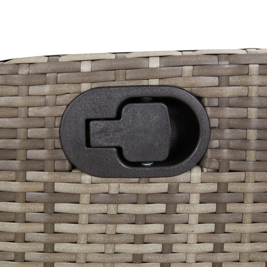 Ensemble à manger de jardin 3 pcs coussins gris résine tressée - 6