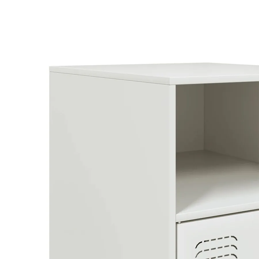 Tables de chevet 2 pcs blanc 34,5x39x62 cm acier - 11