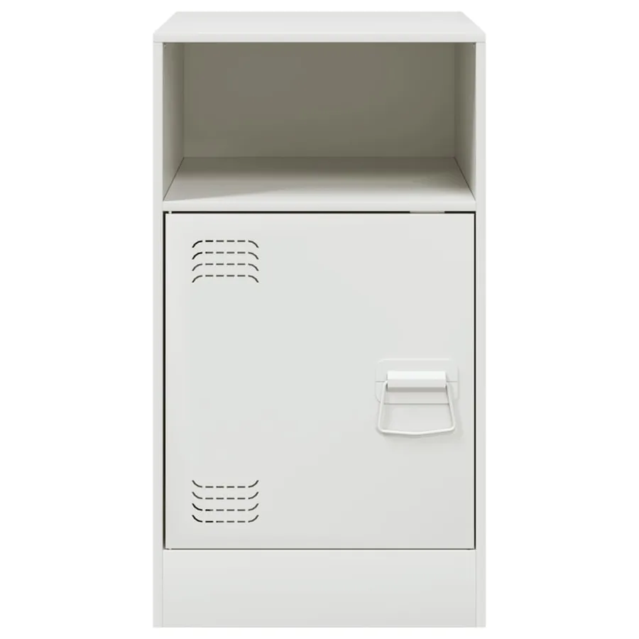 Tables de chevet 2 pcs blanc 34,5x39x62 cm acier - 5