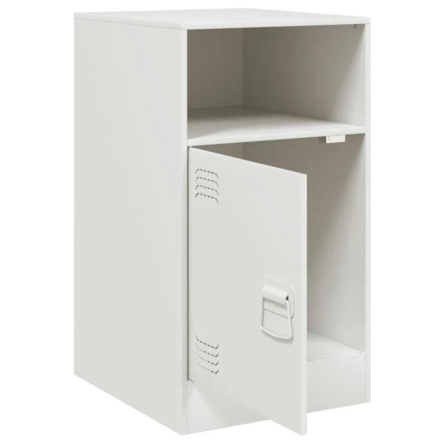 Tables de chevet 2 pcs blanc 34,5x39x62 cm acier - 6