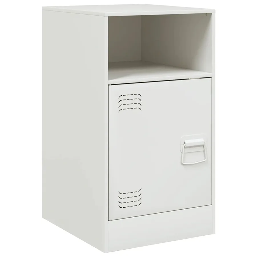 Tables de chevet 2 pcs blanc 34,5x39x62 cm acier - 7