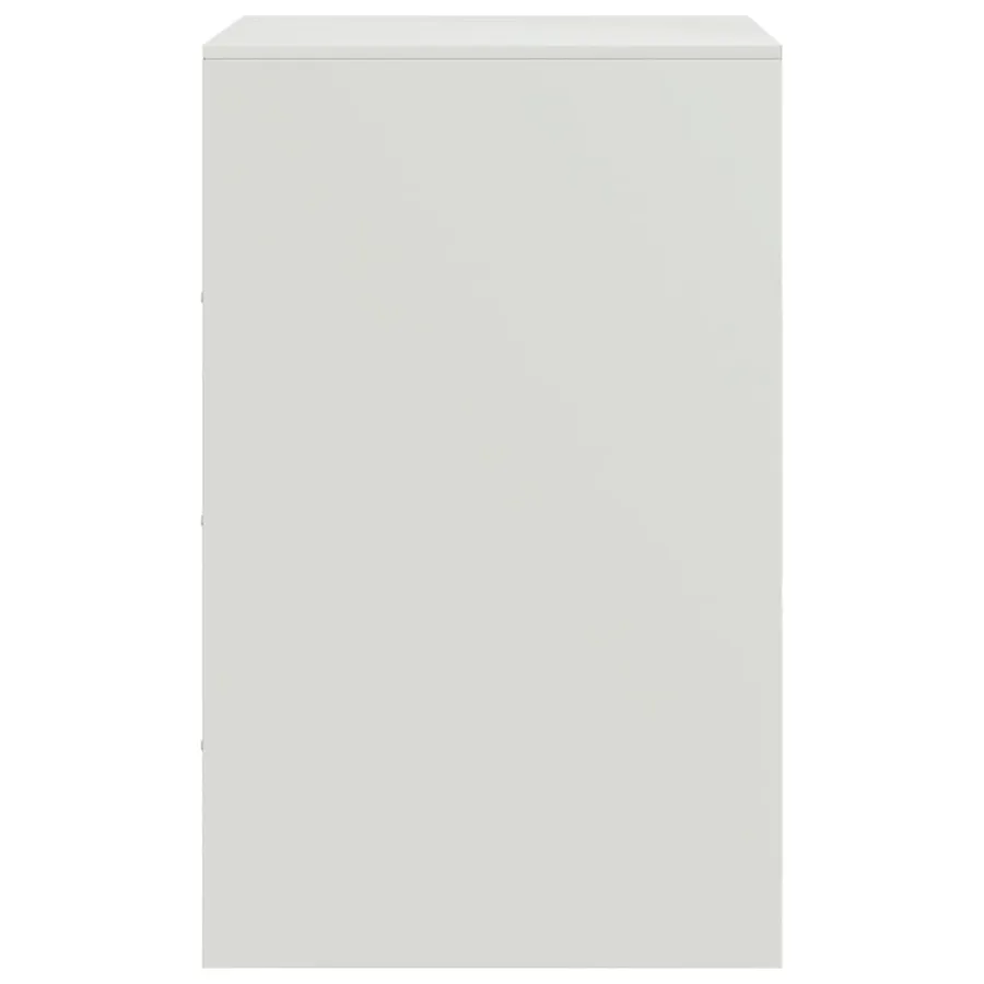 Tables de chevet 2 pcs blanc 34,5x39x62 cm acier - 8