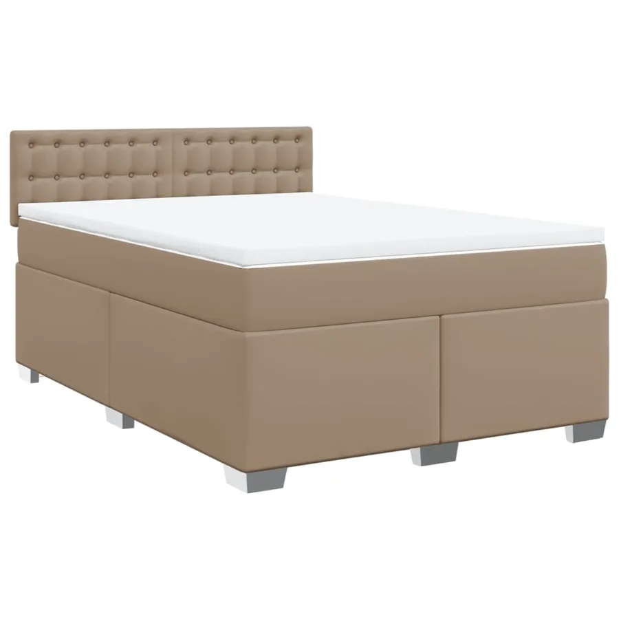 Sommier à lattes de lit avec matelas Cappuccino 140x190 cm - 3