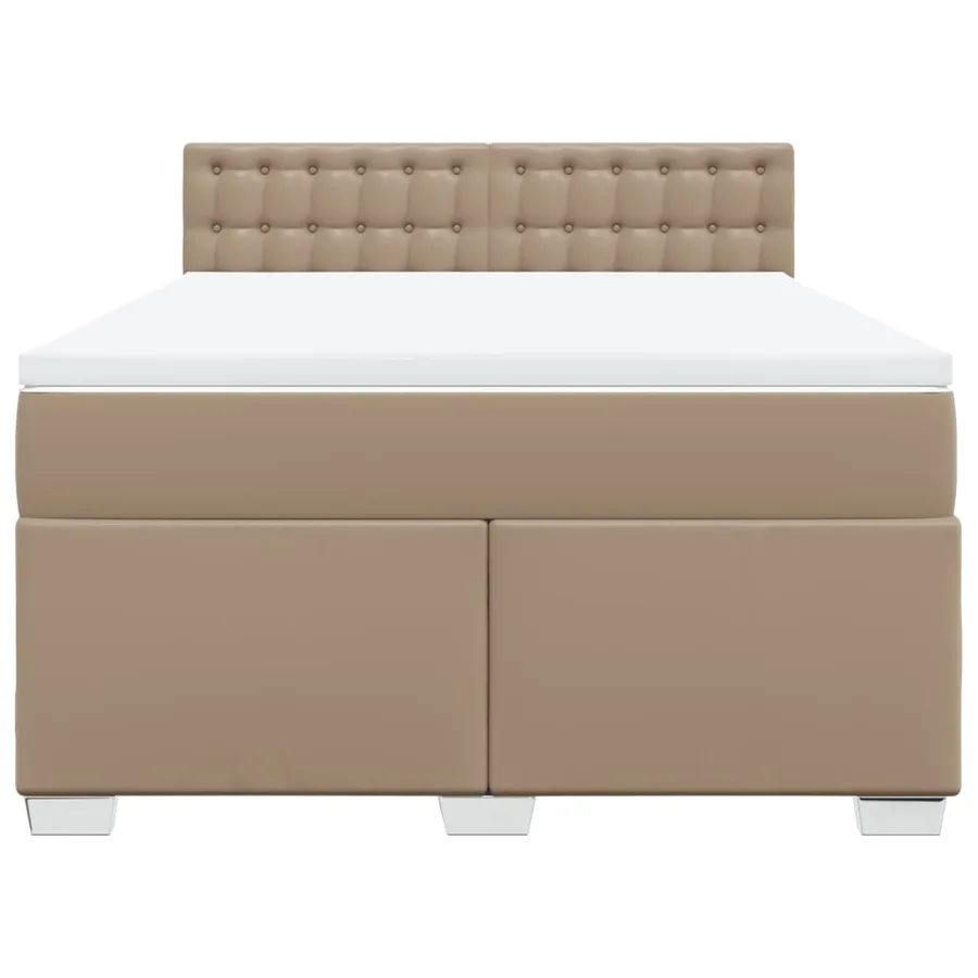 Sommier à lattes de lit avec matelas Cappuccino 140x190 cm - 6