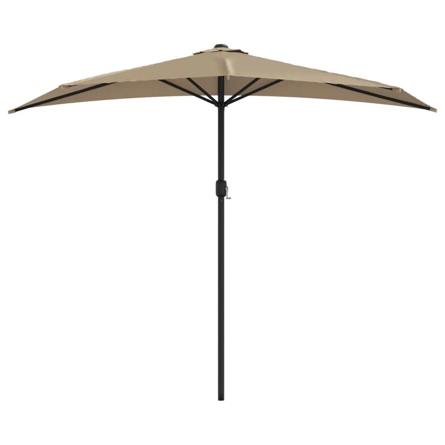 Parasol de balcon avec mât en aluminium Taupe 270x144 cm Demi - 3
