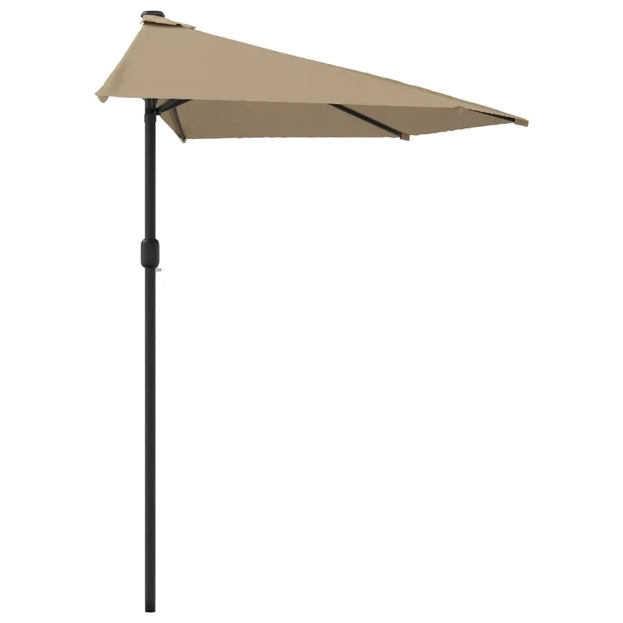 Parasol de balcon avec mât en aluminium Taupe 270x144 cm Demi - 4