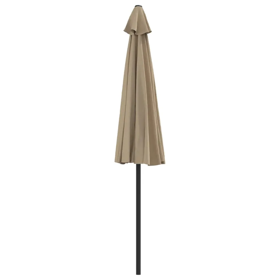Parasol de balcon avec mât en aluminium Taupe 270x144 cm Demi - 5