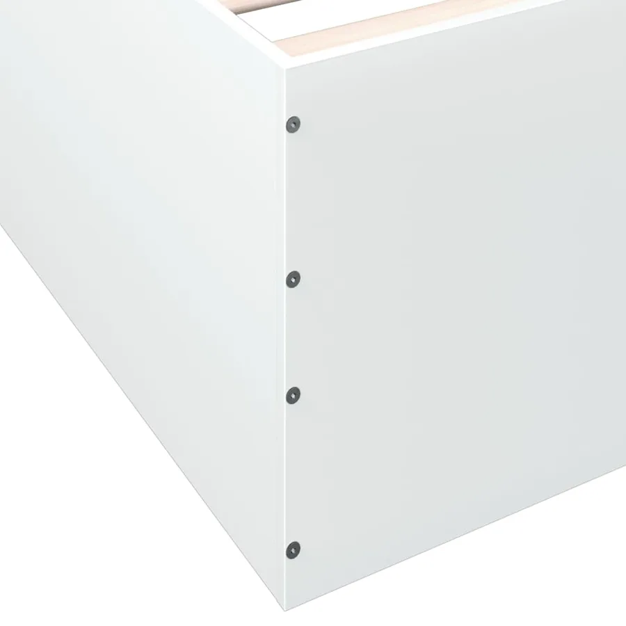 Cadre de lit sans matelas blanc 140x200 cm - 8