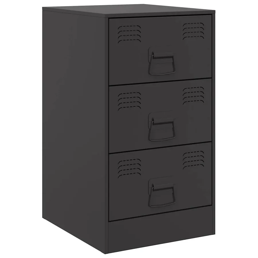 Tables de chevet 2 pcs noir 34,5x39x62 cm acier - 6