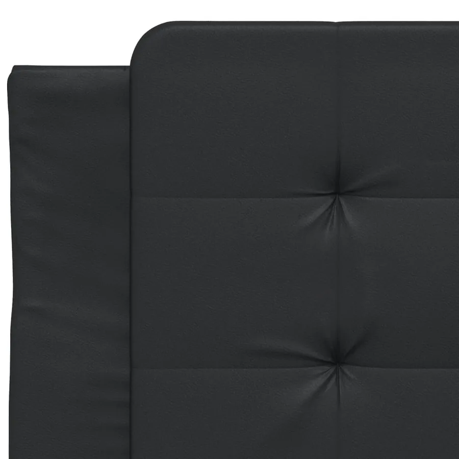 Cadre de lit sans matelas Zadar noir 90x190 cm similicuir - 7