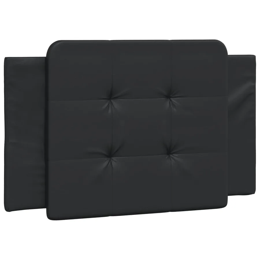 Cadre de lit sans matelas Zadar noir 90x200 cm similicuir - 5