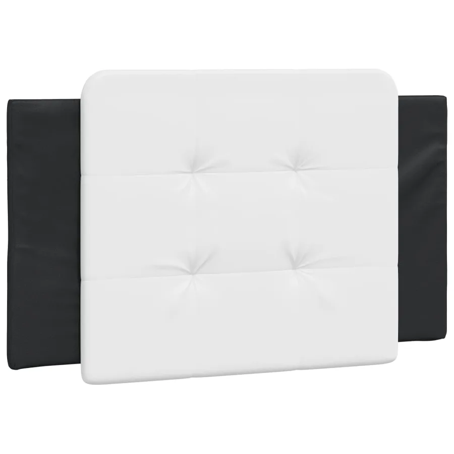 Coussin de tête de lit Zadar noir et blanc 90 cm similicuir - 2