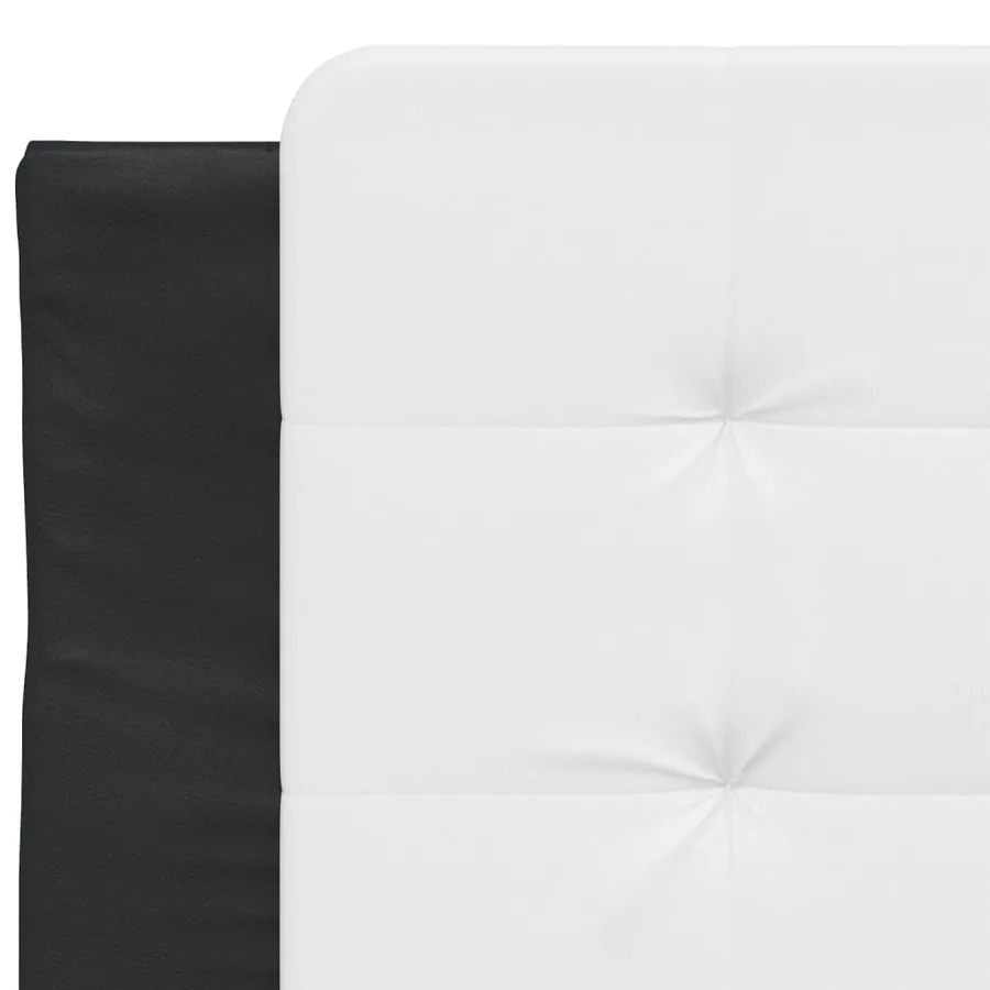 Coussin de tête de lit Zadar noir et blanc 90 cm similicuir - 7